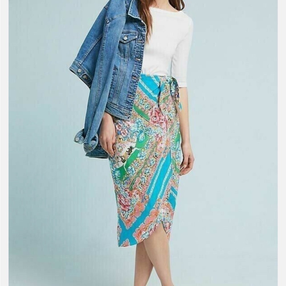 Maeve Anthropologie Bette Wrap Skirt. Size 4